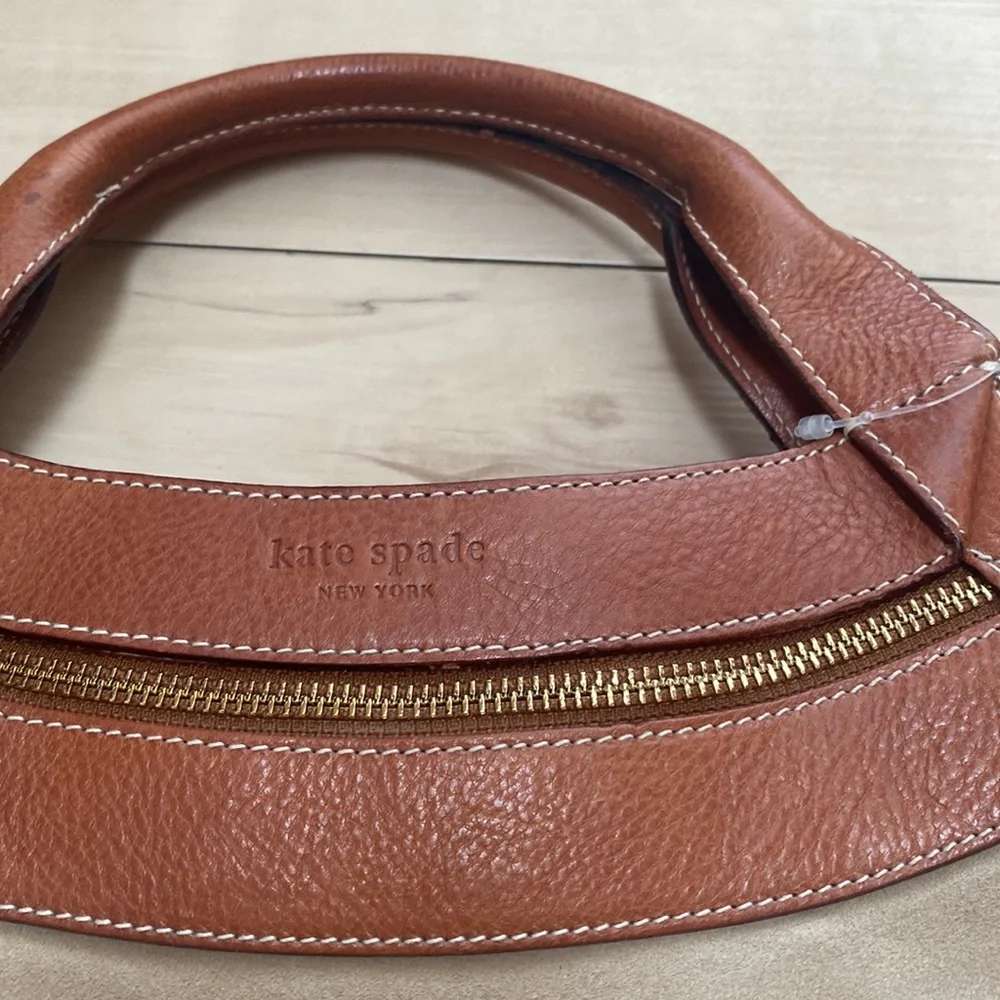 NWOT Kate Spade Tan & Brown Handbag. Tan Suede and Brown Leather.MagneticClosure